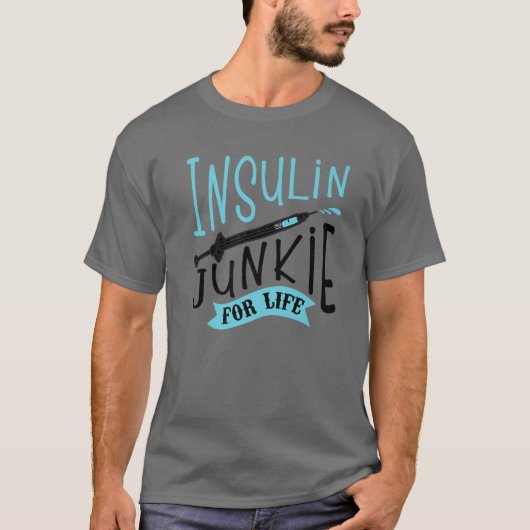 Cool Insulin Junkie Funny Diabetes Awareness Gift  T-shirt (Voorkant)