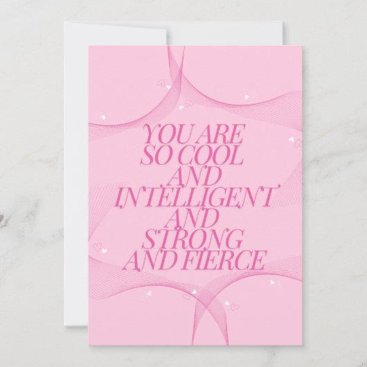 Cool, Intelligent, Sterk, Fel, MeBoss, Roze Kaart (Voorkant)