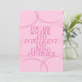 Cool, Intelligent, Sterk, Fel, MeBoss, Roze Kaart (Staand voorkant)