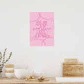 Cool, Intelligent, Sterk, Fel, Meisjes Baas, Roze Poster (Keuken)