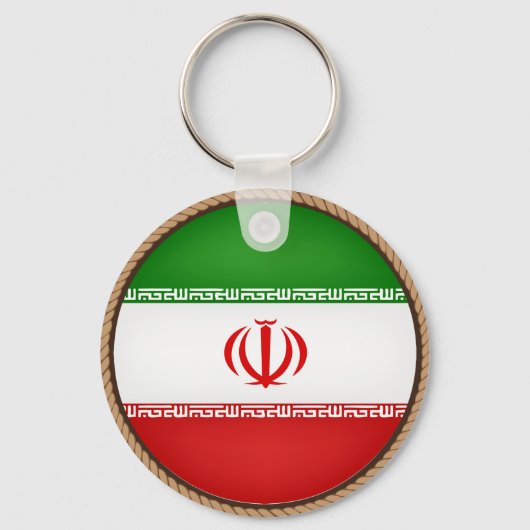 Cool Iran Flag Seal Sleutelhanger (Voorkant)