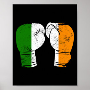 Cool Ireland Flag Irish Flag Boxing Handschoenen Poster