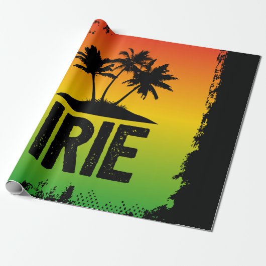 Cool IRIE Jamaicaanse Rastafarian Feel Good Quote Cadeaupapier (Uitgerold)