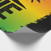 Cool IRIE Jamaicaanse Rastafarian Feel Good Quote Cadeaupapier (Hoek)