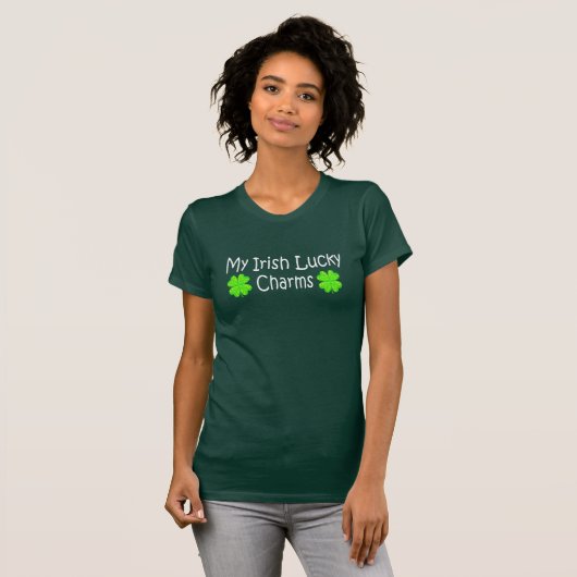 Cool Irish Lucky Charms Green St. Patricks Day T-shirt (Voorkant volledig)