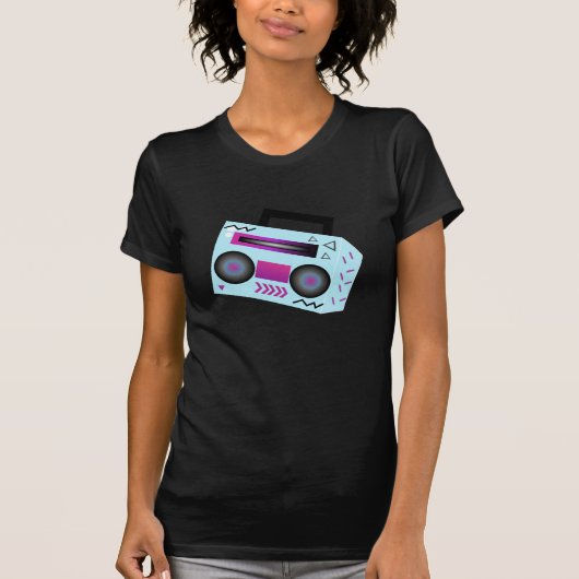 Cool Isometric Boom Box Music Bass T-shirt (Voorkant)