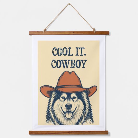"Cool it, Cowboy" wandtapijt. Hangend Wandkleed (Voorkant)