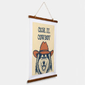 "Cool it, Cowboy" wandtapijt. Hangend Wandkleed (Gebogen)