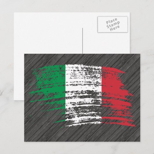 Cool Italiaans vlaggenontwerp Briefkaart (Voorkant / Achterkant)