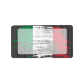 Cool Italiaans vlaggenontwerp Etiket (Voorkant)