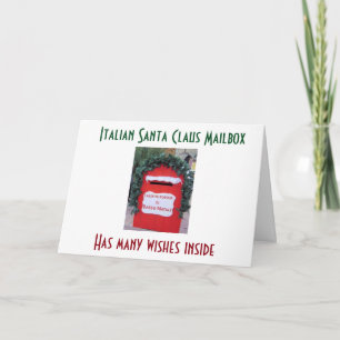 COOL ITALIAN SANTA CHRISTMAS MAILBOX CARD FEESTDAGEN KAART