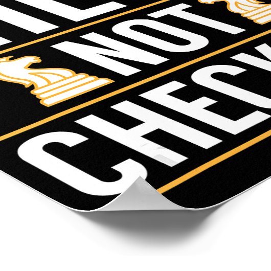cool its chess not checkers checkers players gift poster (Hoek)