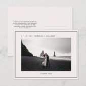 Cool Ivory foto bruiloft dank u Briefkaart (Voorkant / Achterkant)