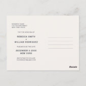 Cool Ivory Photo Wedding Save the Date Invitation Briefkaart (Achterkant)