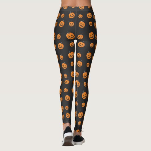 Cool Jack O Lantern Halloween Pattern Leggings (Achterkant)