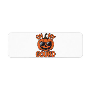 Cool Jack O Lantern met zonnebril - Oh My Gourd Etiket