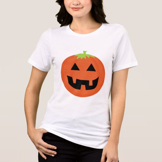 Cool Jack o'Lantern Tri-Blend Shirt (Voorkant)