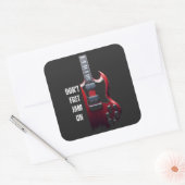 Cool Jam Teacher Vierkante Sticker (Envelop)