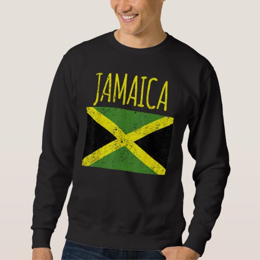 Cool Jamaica distresssed Jamaican flag proud Jamai Trui (Voorkant)
