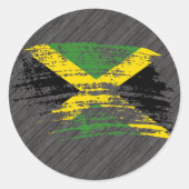 Cool Jamaicaans vlaggenontwerp Ronde Sticker (Voorkant)