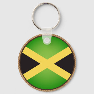 Cool Jamaican Flag Seal Sleutelhanger