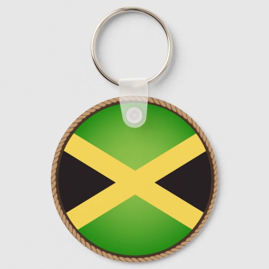 Cool Jamaican Flag Seal Sleutelhanger (Voorkant)