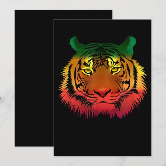 Cool Jamaican Tiger Flag Kaart (Voorkant / Achterkant)