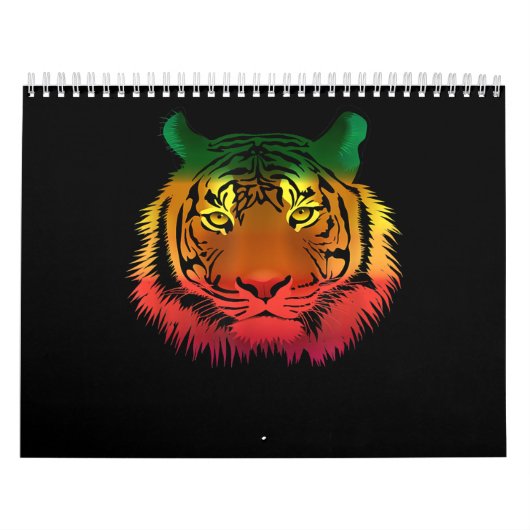 Cool Jamaican Tiger Flag Kalender (Hoes)