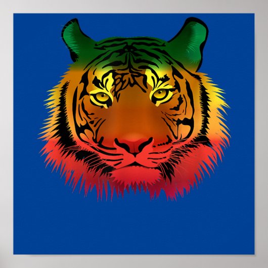 Cool Jamaican Tiger Flag Poster (Voorkant)