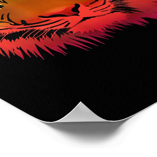 Cool Jamaican Tiger Flag Poster (Hoek)