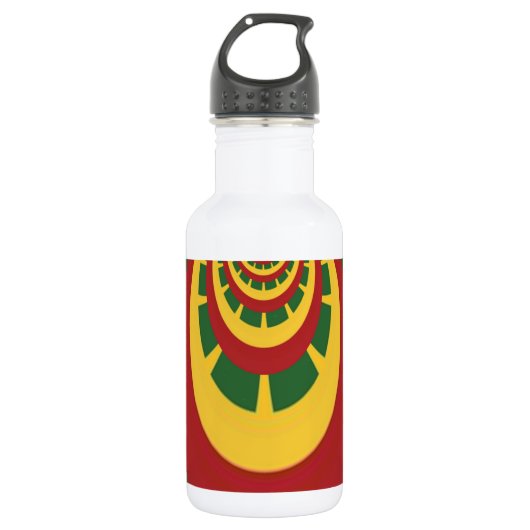 Cool Jamaica's Rasta-kleuren Waterfles (Voorkant)