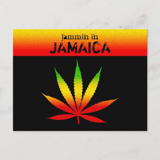 Cool Jammin in Jamaica Reggae Rasta Briefkaart (Voorkant)