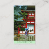 Cool japanese Kasuga Shrine Nara Kawase Business Visitekaartje (Achterkant)