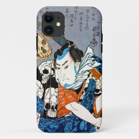 Cool japanese krijger held samurai skull art Case-Mate iPhone case (Achterkant)