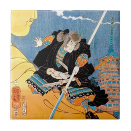 Cool japanese legendarische held: krijger samurai  tegeltje