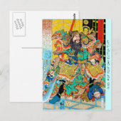 Cool japanese Legendary Hero Warrior Naginata art Briefkaart (Voorkant / Achterkant)