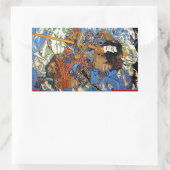 Cool japanese Legendary Samurai Sanin Warrior art Rechthoekige Sticker (Tas)