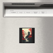 Cool Japanese Pagoda Castle Mountain Landscape Gra Magneet (Insitu (Vaatwasser))