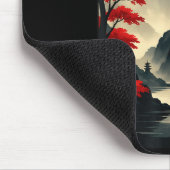 Cool Japanese Pagoda Castle Mountain Landscape Gra Muismat (Hoek)