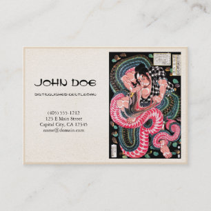 Cool japanese samurai held oorlogvoerende slang visitekaartje