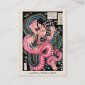 Cool japanese samurai held oorlogvoerende slang visitekaartje (Achterkant)