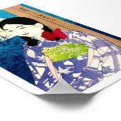 Cool japanese schoonmeisje Natori volle maan Poster (Hoek)