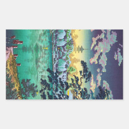 Cool japanese Ueno Shinobazu Pond Tsuchiya Koitsu Rechthoekige Sticker