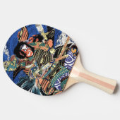 Cool japanese ukiyo-e legendarische strijder samur tafeltennisbatje (Zijkant)