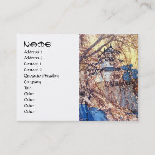 Cool japanese Yoshida Hirosaki Castle hanga art Visitekaartje