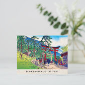 Cool japans bergtori gate, sceneratie briefkaart (Staand voorkant)