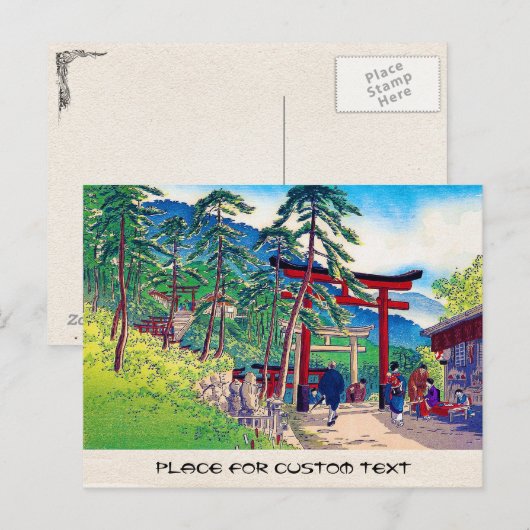 Cool japans bergtori gate, sceneratie briefkaart (Voorkant / Achterkant)