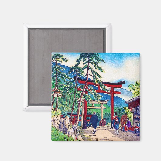 Cool japans bergtori gate, sceneratie magneet (Voorkant / Achterkant)