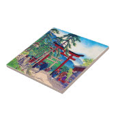 Cool japans bergtori gate, sceneratie tegeltje (Zijkant)