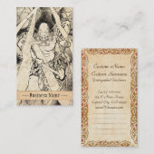 Cool  japans classic demon inkt tattoo art visitekaartje (Voorkant / Achterkant)